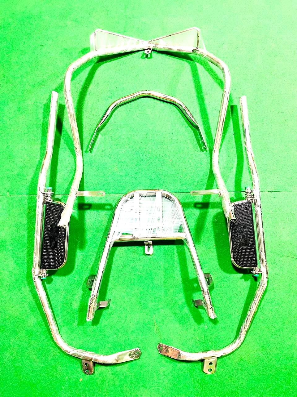 Chrome two-wheeler safety accessories